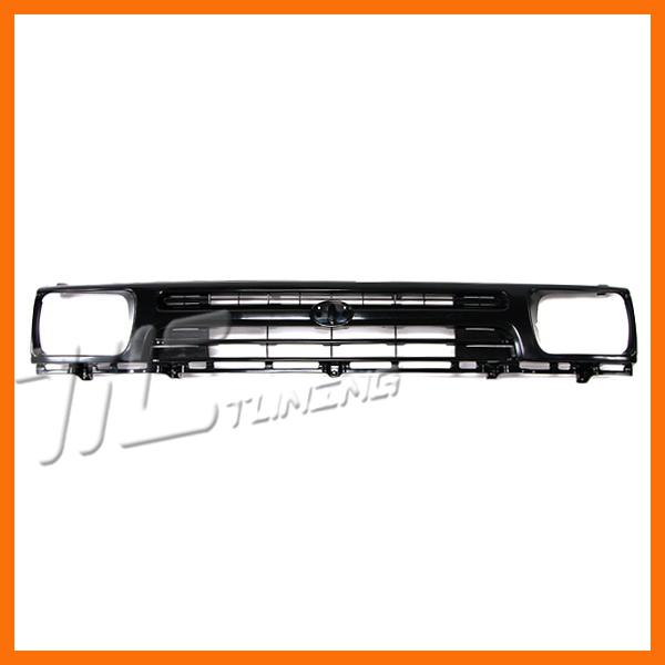 92-95 toyota pickup 2wd black finish front plastic grille body assembly