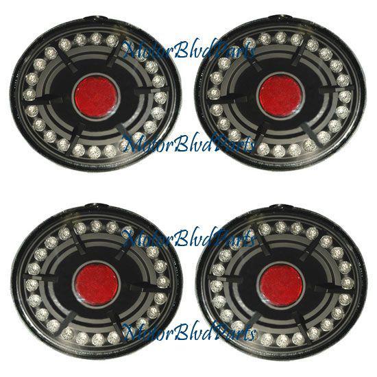 05-07 corvette led black tail lamps brake lights pair