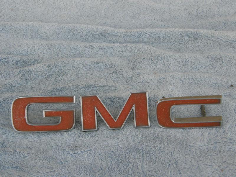 Vintage gmc truck hood letters or emblems nice gm originals free shipping 48