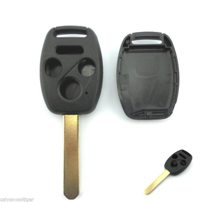 Uncut blade replacement keyless remote shell case key fob for honda 3+1 buttons