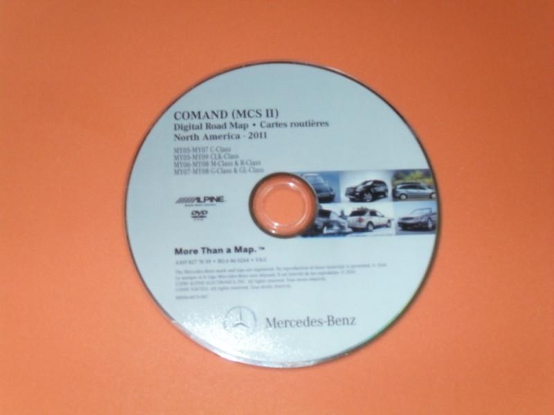 Mercedes benz 2011 c clk gl glk m r class navigation disc dvd cd disk oem map 