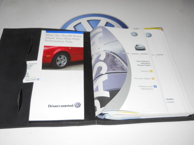 2001 vw volkswagen passat owner's manuals and logo binder case