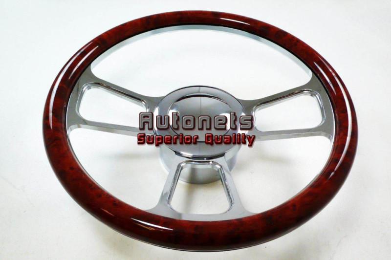 Wood veneer t steering wheel billet aluminum horn adapter camaro impala nova