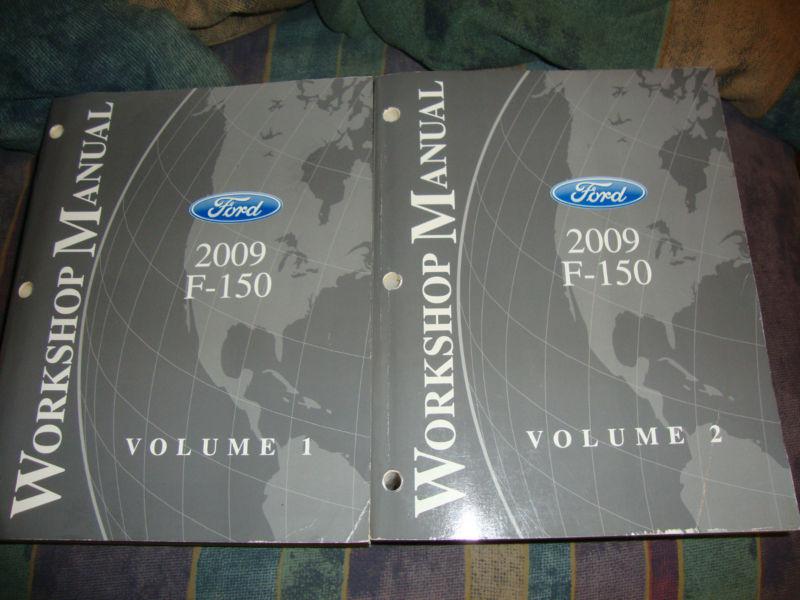 2009 ford f-150 truck workshop repair shop manuals set volume 1 & 2 like new