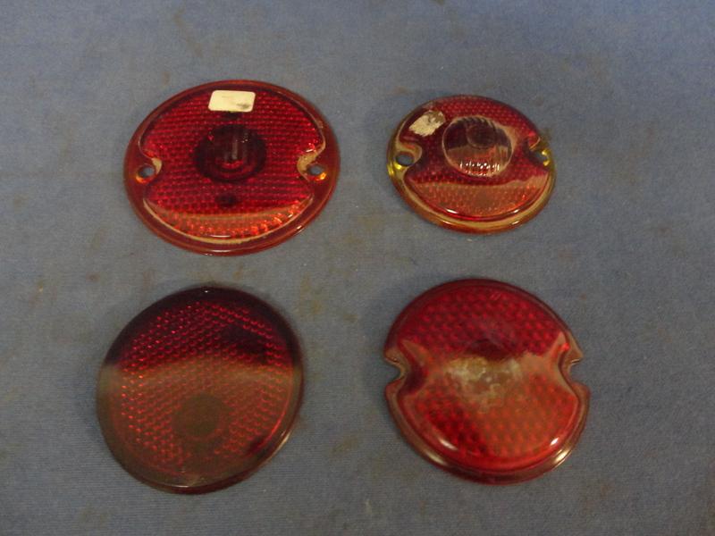 Vintage stop light lenses (lot of 4) 