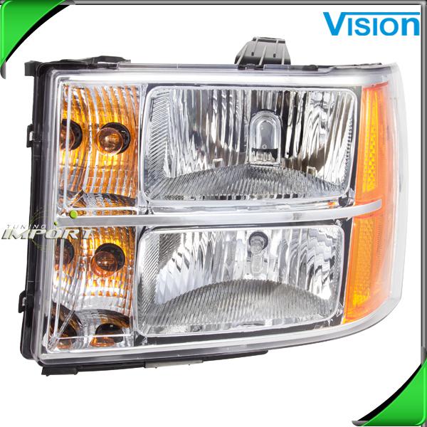 New head light lamp clear lens full size sierra gmc gm2502283 halogen bulb left