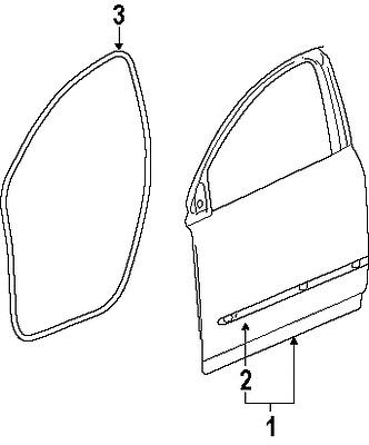 Gmc 20816945 genuine oem factory original surround w'strip