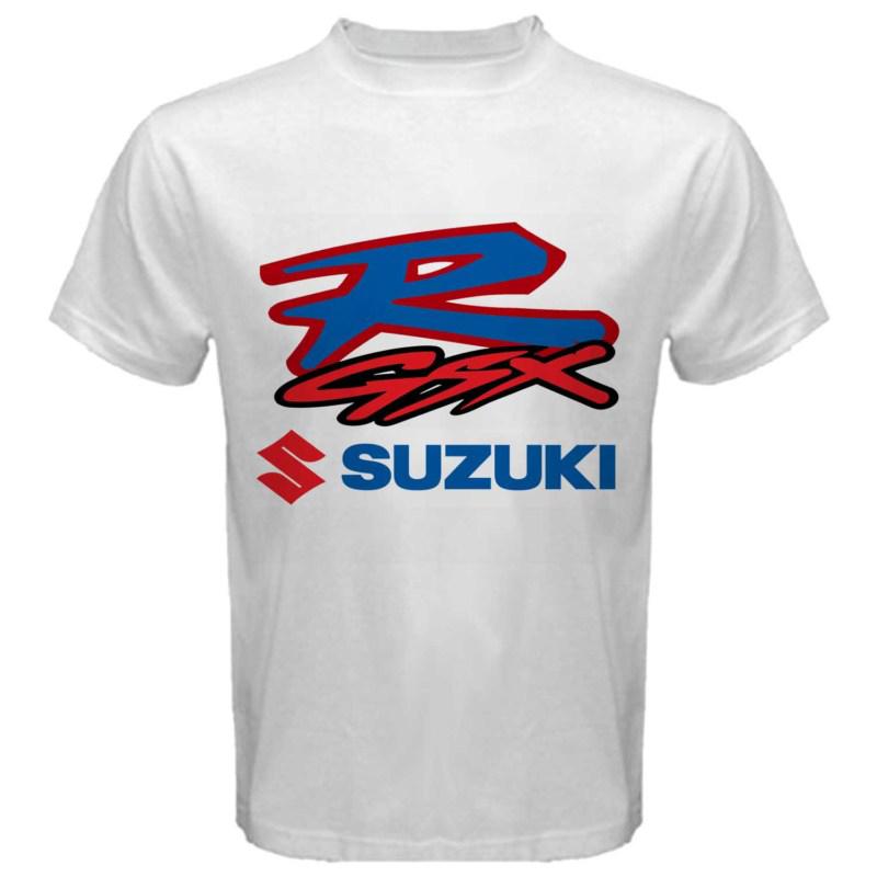 Suzuki gsx r logo custom white t-shirt s m l xl size