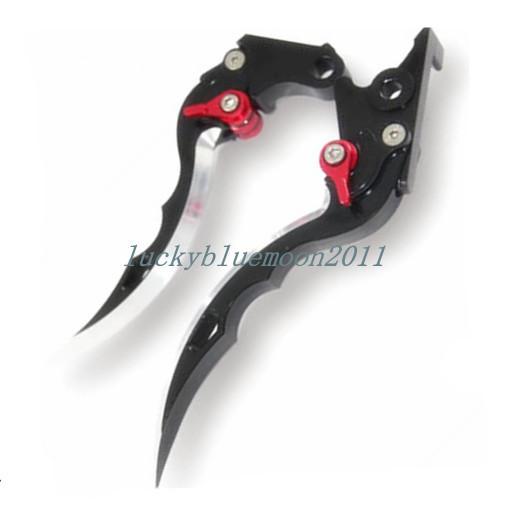 Cnc blade brake clutch lever for yamaha yzf r6 2005-2012 eye-catching black