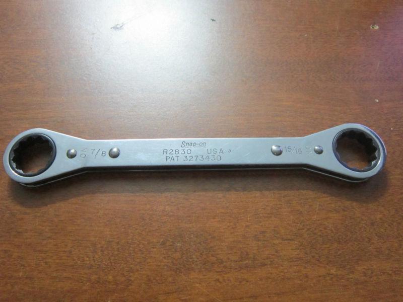 Snap on, ratcheting box wrench, 7/8"x 15/16", 12 pt,underline logo,  part# r2830