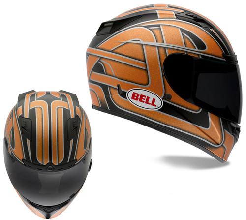 Bell helmet vortex damage orange flake motorcycle full face sport bike 2xlarge