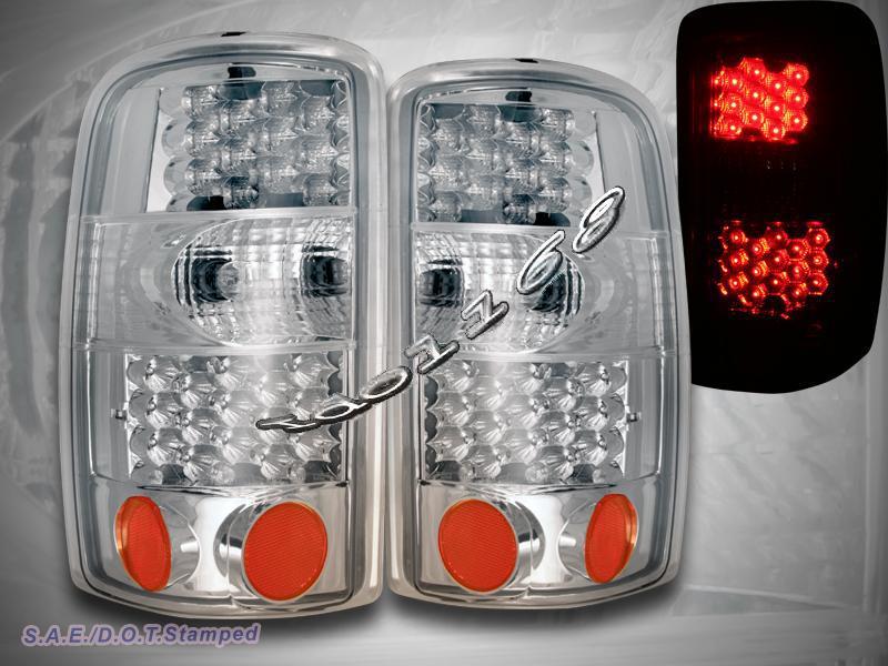 2000-2006 chevy tahoe suburban gmc denali yukon led clear tail lights