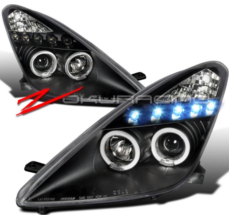 2000-2005 toyota celica led projector headlights jdm black