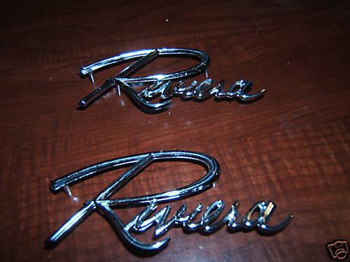 1965 1966 1967 riviera fender emblems new pair 65 66 67