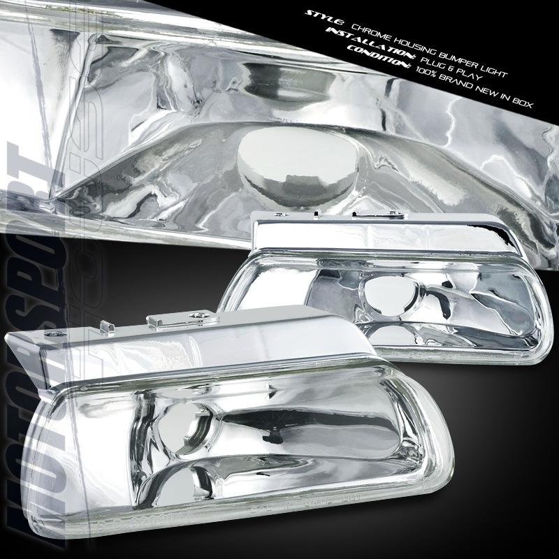 95-98 dodge neon sedan coupe front turn signal bumper lights chrome euro clear