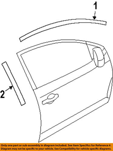 Kia oem 863621m000 front door-black out tape