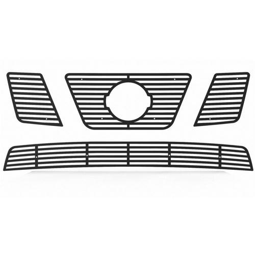 Nissan frontier 05-08 horizontal billet black grille insert aftermarket trim