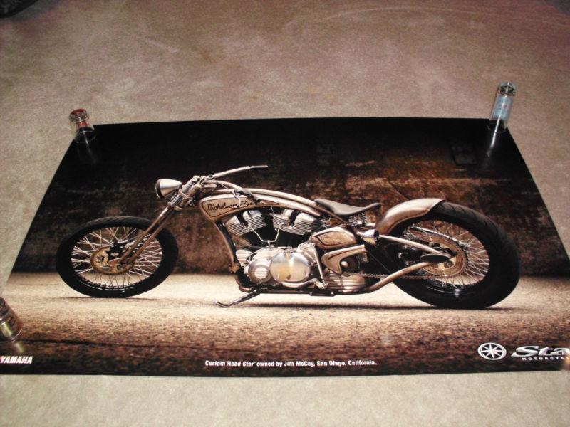 Yamaha custom road star poster motorcycle chopper bobber v star jim mccoy