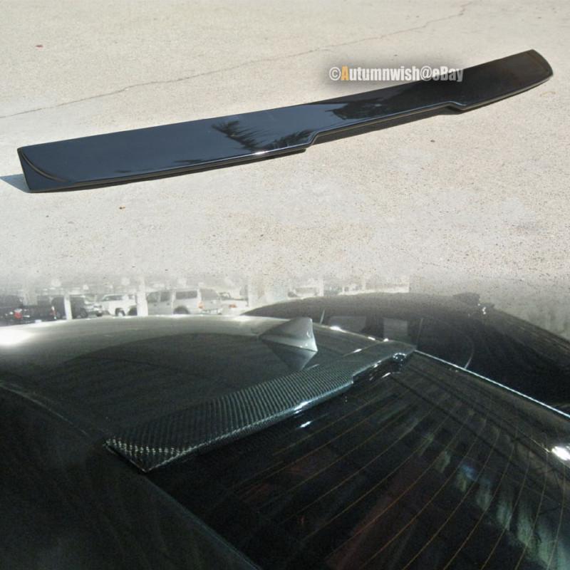 04-09 bmw e60 paint glossy black rear window roof wing spoiler visor