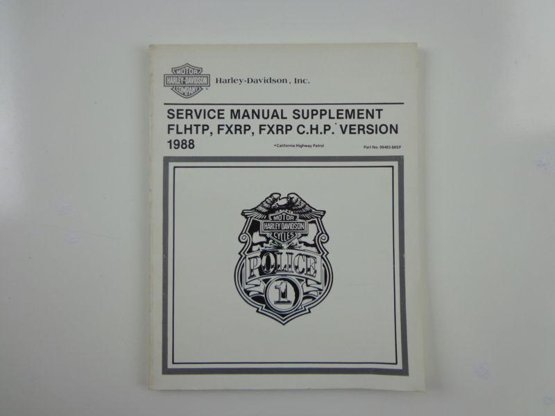Harley davidson 1988 flhtp fxrp chp police supplemnt service manual 99483-88sp 5