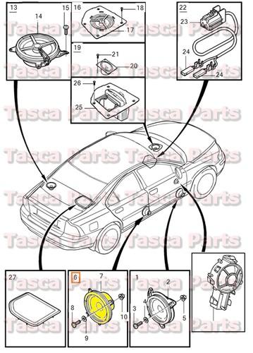 New oem 40w front or rear door loudspeaker kit 1999-2009 volvo s60 s80 v70 v70xc