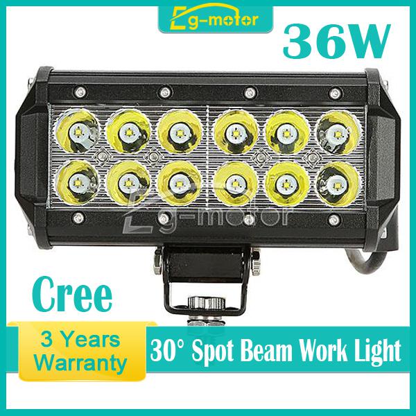 1pcs 36w led work light bar off road car spot beam boat truck suv atv 4wd jeep