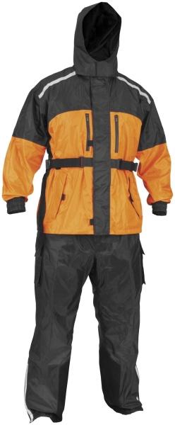 River road tempest 2-piece rainsuit black/orange extra large xl