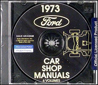 1973 ford shop manual cd torino ranchero gran mustang galaxie ltd thunderbird