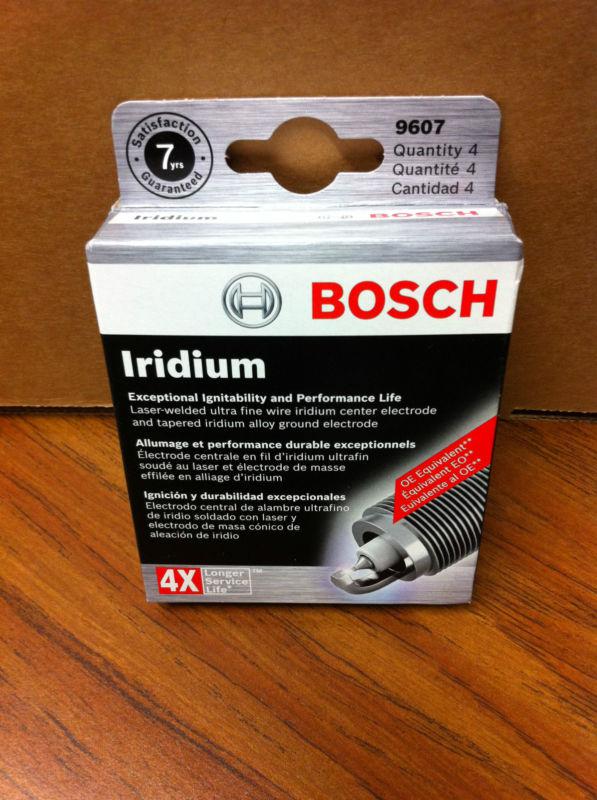 New 4 bosch 9607 iridium ultra fine wire premium spark plug oem