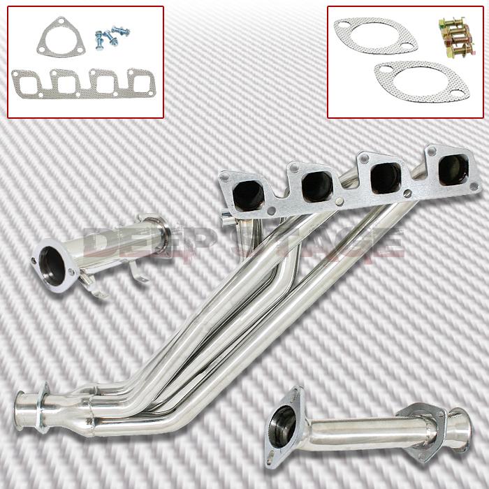 Ss exhaust manifold header extractor+piping 91-94 240sx/180sx s13 silvia ka24de