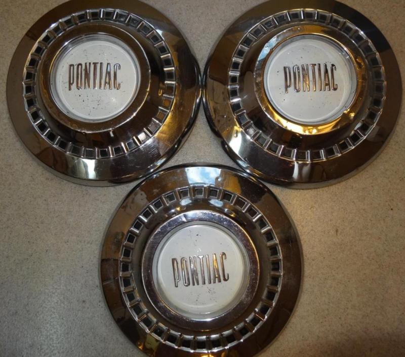 3 vintage pontic hot rat rod hubcaps wheel covers hub caps caps baby moon white