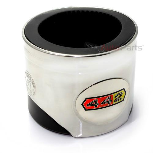 New- oldsmobile 442 logo piston shaped soda cup mug can cooler holder koozie