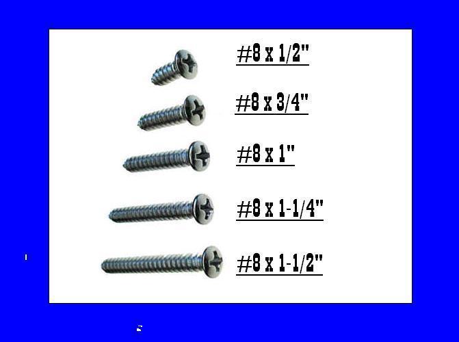 Interior trim (chrome plated screws) set of 125 pcs nos