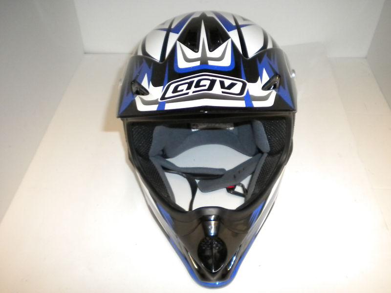 Agv rc-5 junior full face helmet-dot- blue/black/silver/white like new