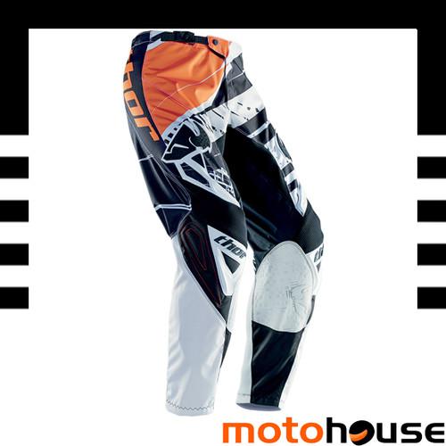 Thor youth phase mask pants mx offroad dirt motocross orange black white 