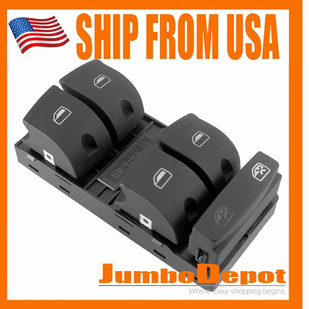 Us 1pcs master panel window control switch for 06 07 audi c6 a6 black abs hot