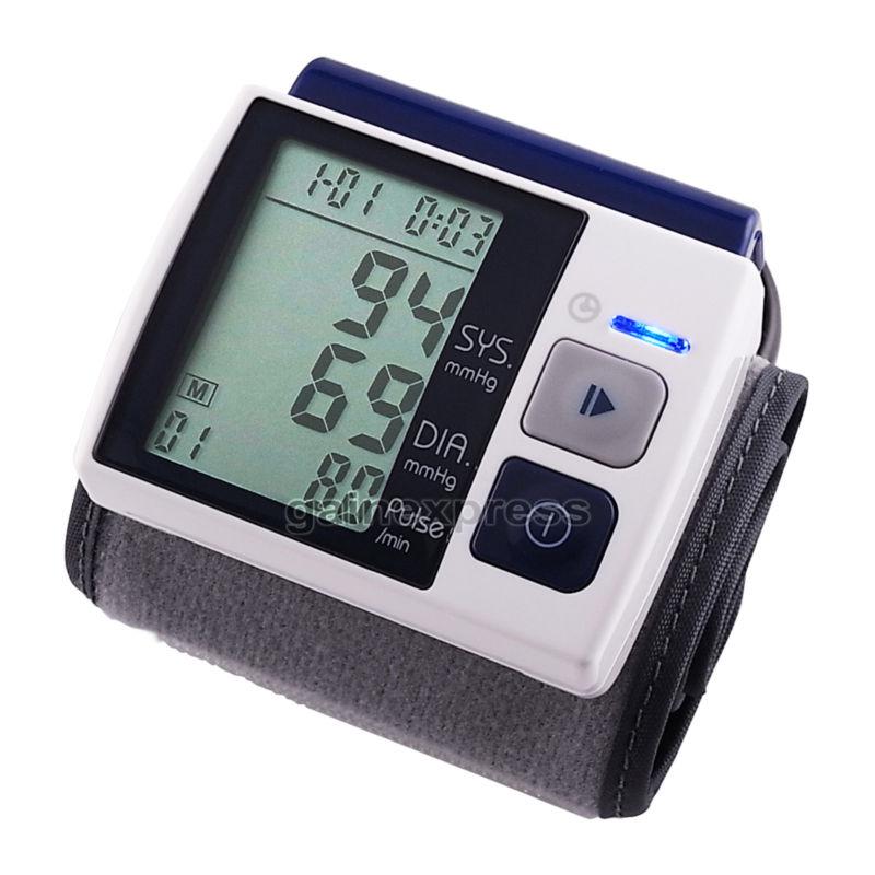 Fully automatic wrist type blood pressure monitor arm sphygmomanometer digital