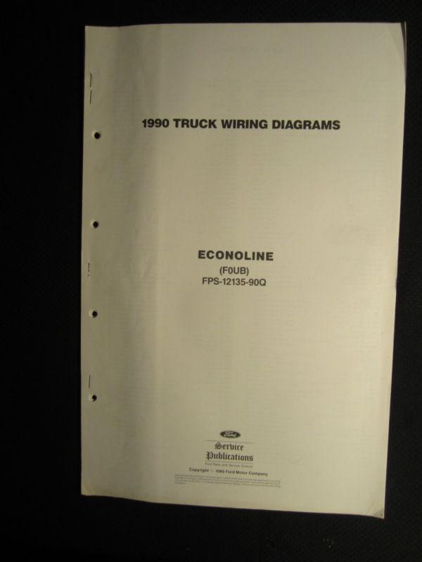 1990 ford econoline truck f0ub electrical wiring diagrams service manual dealer 