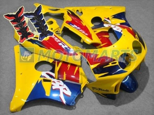 Inj fairing kit + tank pad for honda cbr250rr mc22 1990 1991 1992 1993 1994 aq