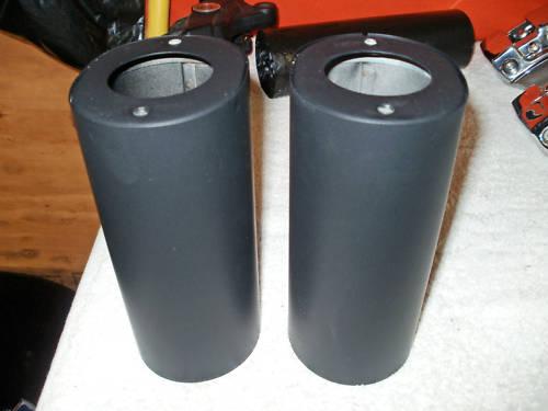 Harley davidson oem denium / flat black upper fork covers,nr