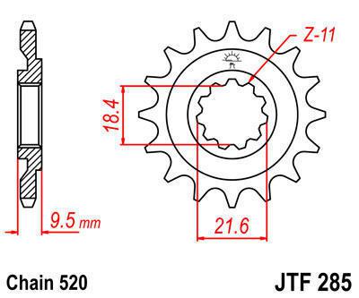 Jt sprocket front 14t chromoly steel fits honda cr500 r 1986-1987