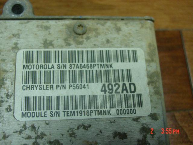 99 jeep cherokee 4.0 auto computer 6cyl engine 492ad ecm ecu 56041492ad