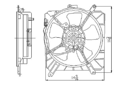 Replace ki3115113 - 03-05 fits kia rio radiator fan assembly car oe style part