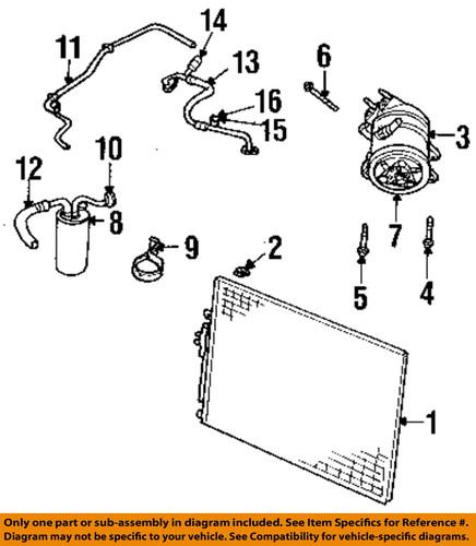 Jeep oem 5072200aa a/c condenser, compressor & lines-transducer