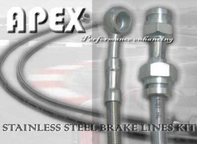 Stainless steel brake lines line hoses mazda mx5 miata 1990 1991 1992 1993 mx-5