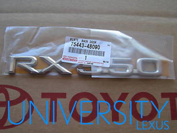 New oem original equipment 2007-2009 lexus rx350 rear emblem badge "rx 350"