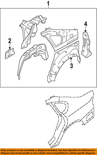 Subaru oem 51510ag09c9p quarter panel-inner panel assembly