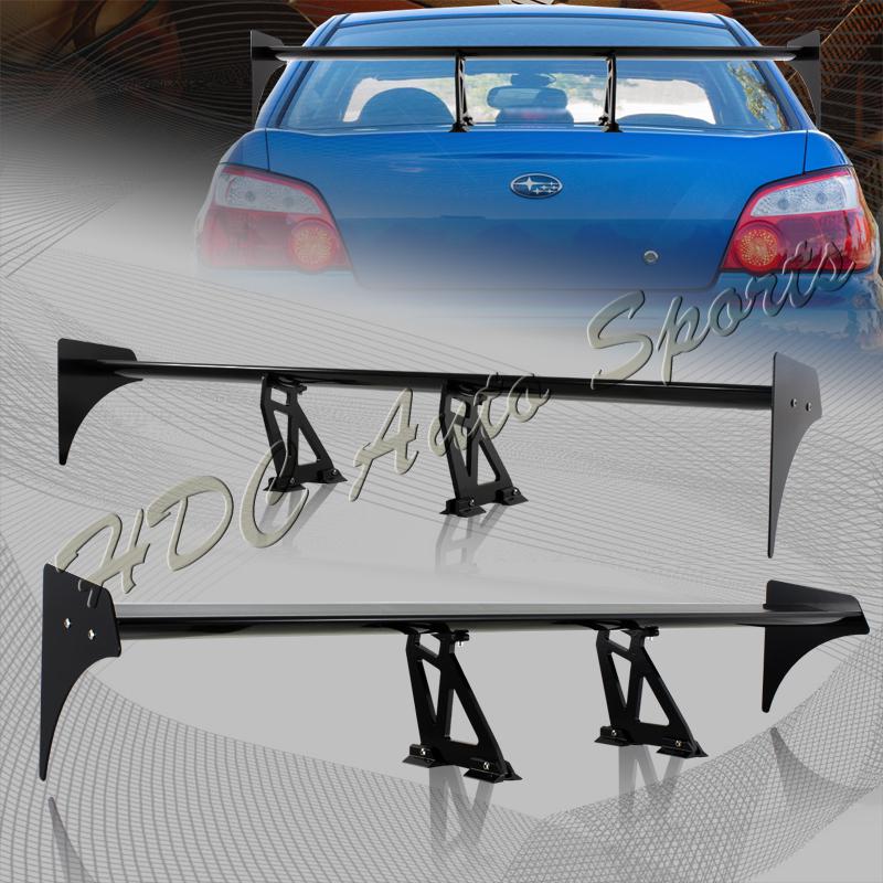 52" glossy black lightweight aluminum rear trunk deck lid gt style spoiler wing