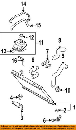 Mazda oem n3h115350m engine coolant recovery tank-reservoir assembly