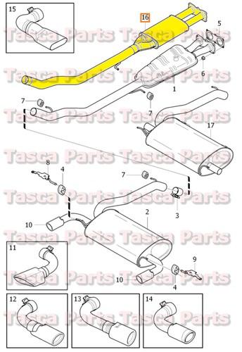 Brand new oem front exhaust system muffler 2009-2014 volvo s60 xc60 #31372956